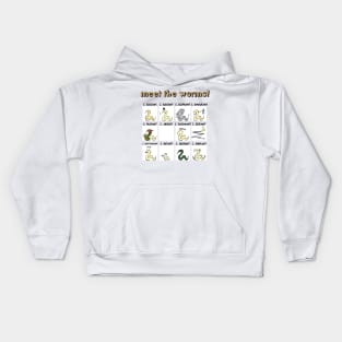 meet the worms Kids Hoodie